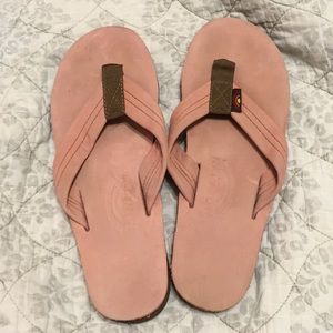 Rainbow sandals pink leather